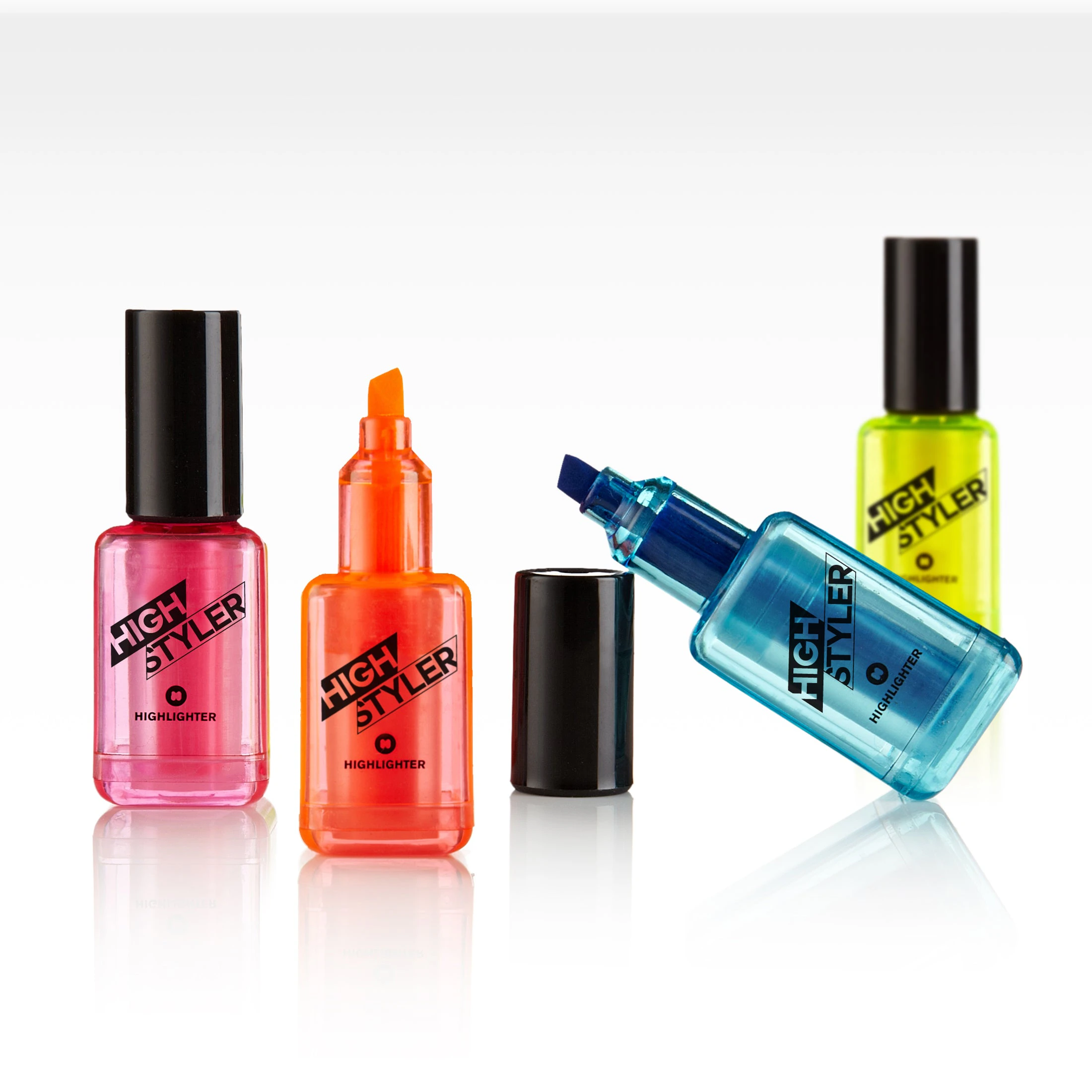 Mustard - High Styler Nail Polish Shaped Highlighters (Pack of 4)