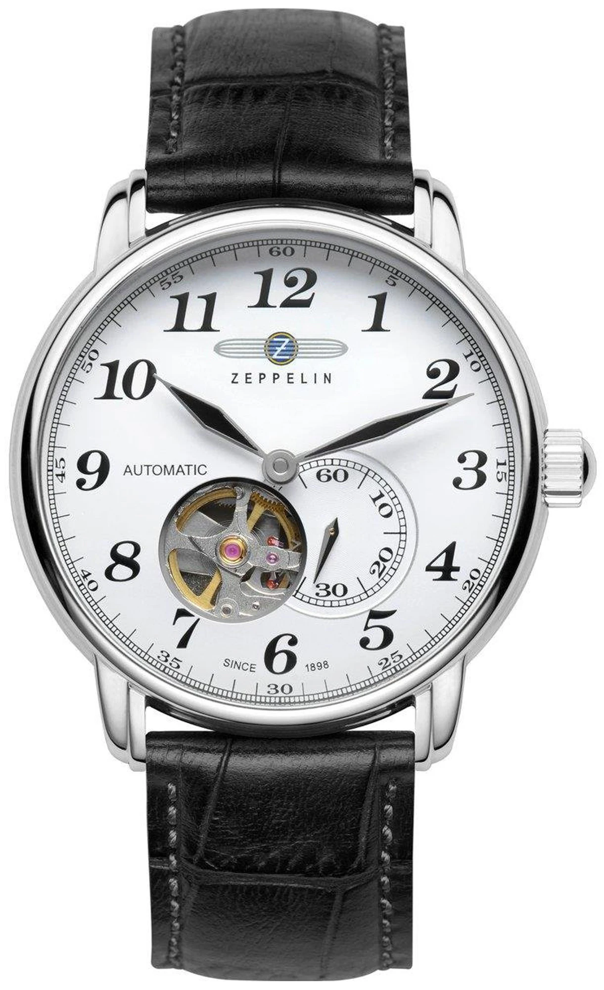 Zeppelin lz127 Mens Analog Automatic Watch with Leather bracelet White