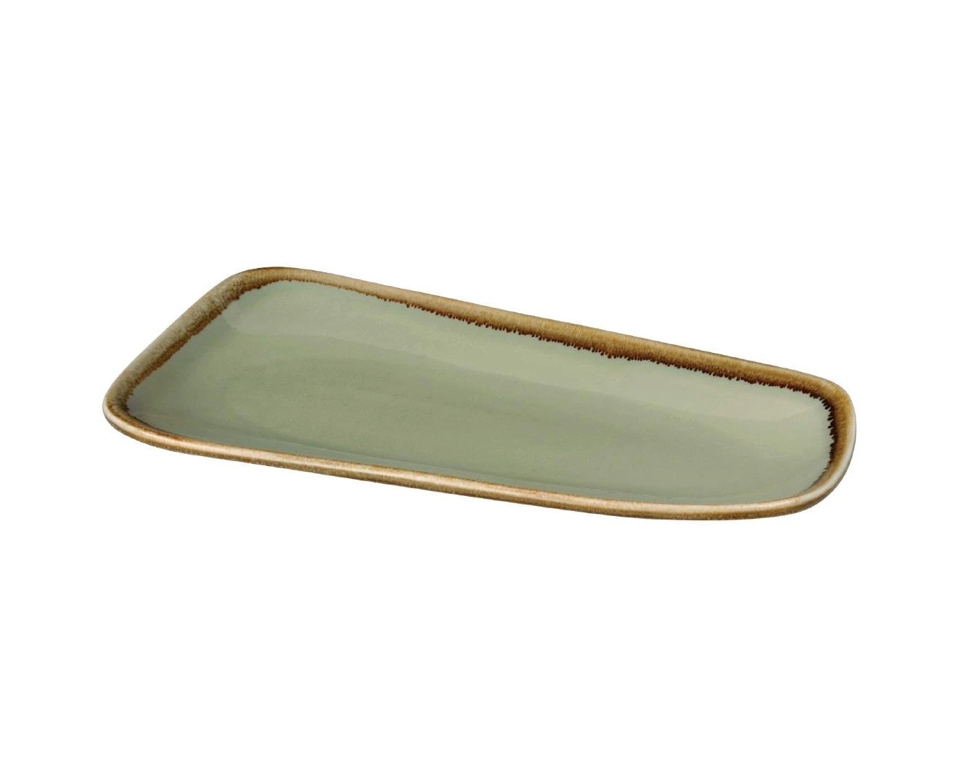 Olympia Kiln Large Platter In Moss Perfect For Serving Sharing Dishes Or Foods - 335Mm