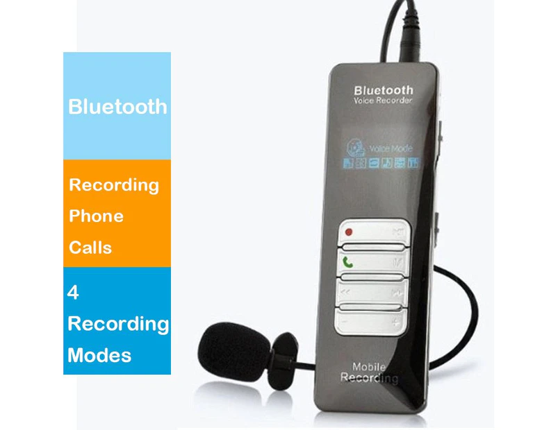 Hnsat DVR-188-8GB 8GB Bluetooth Digital Voice Recorder Phone Call Recorder Rec/TF