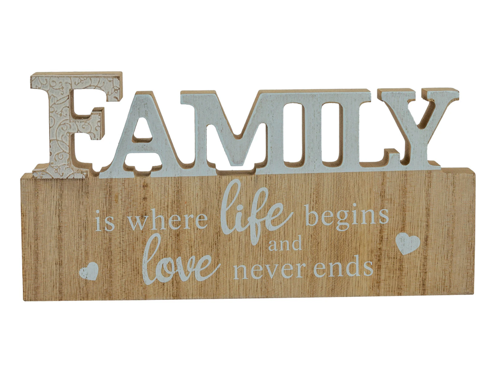 1pce 20cm Family Plaque Cute Saying Great Gift Natural Colours