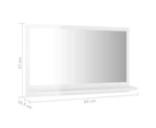 vidaXL Bathroom Mirror High Gloss White 60x10.5x37 cm Engineered Wood