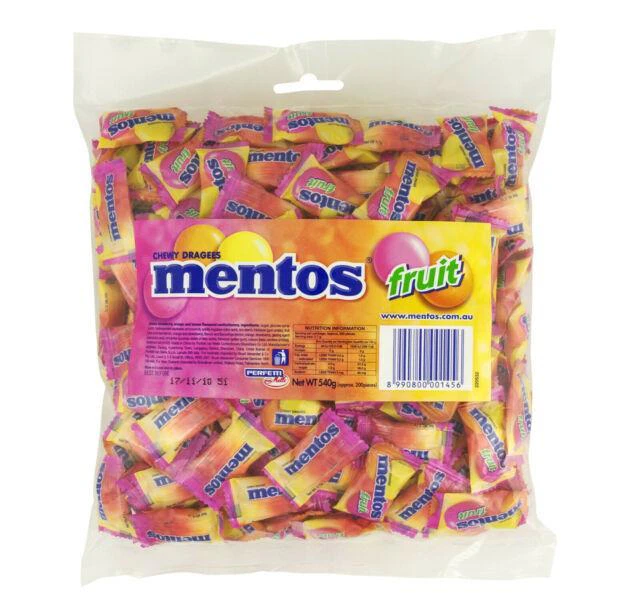 12 X Mentos Pillow Pack Fruit 540G