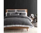 Essex Quilt Cover Set Charcoal - Super King