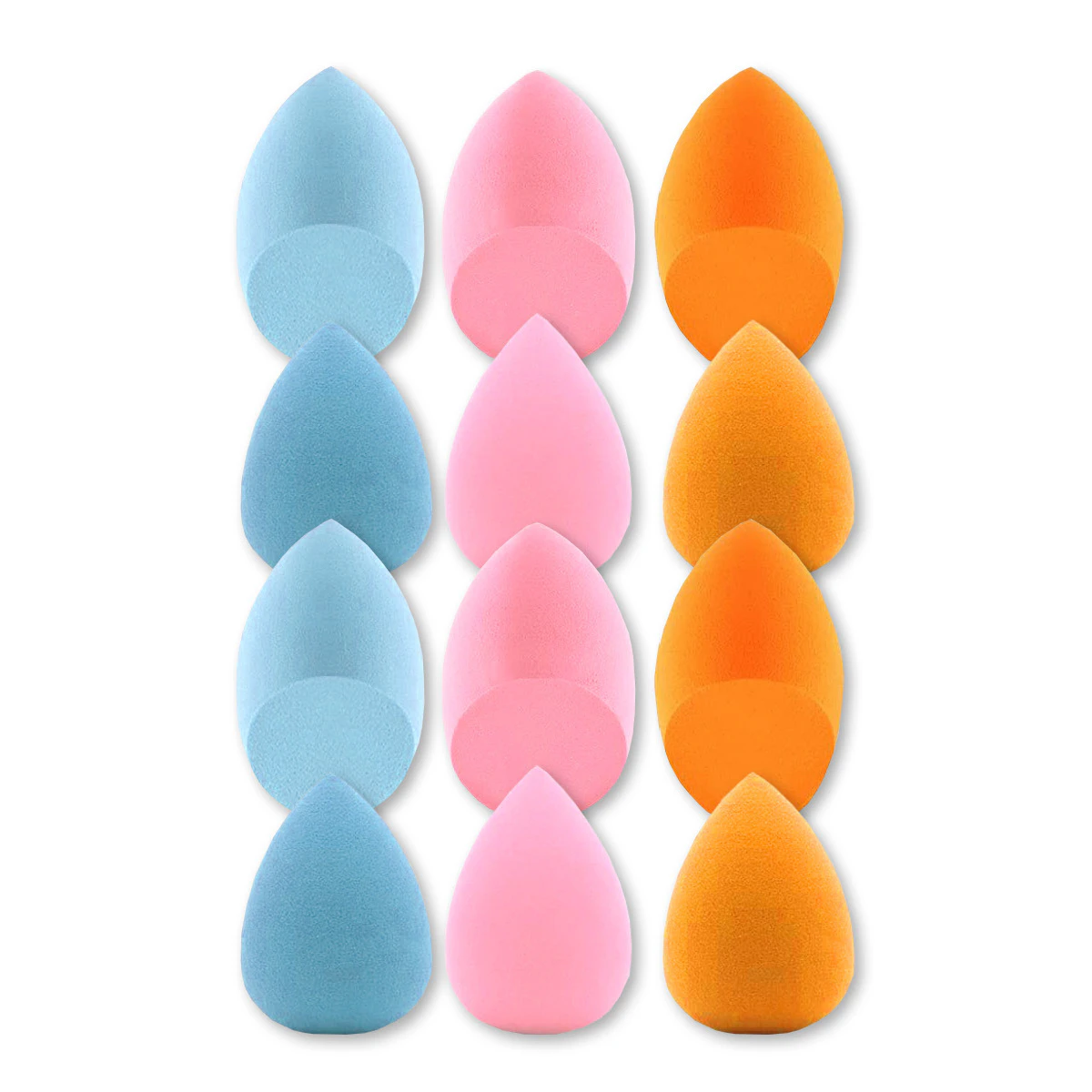 Swosh 12PK Makeup Sponge Contour Blend Conceal Round Flat Pointed Features