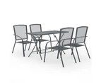 vidaXL 5 Piece Garden Dining Set Steel Anthracite