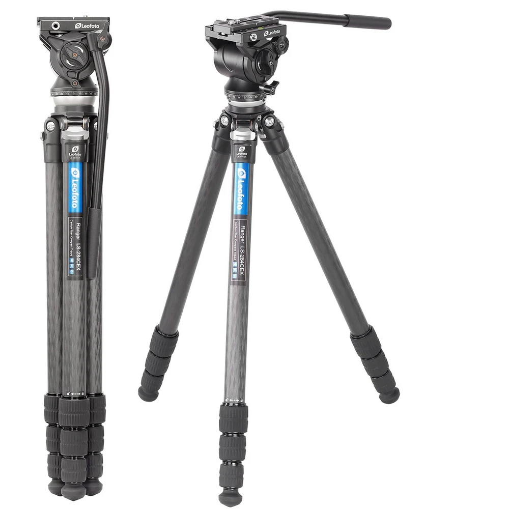 Leofoto Ranger Video Tripod Kit LS-284CEX+BV-10 Fluid Head