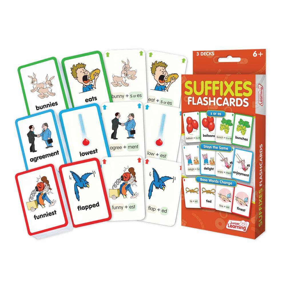 Junior Learning Suffixes Flashcards