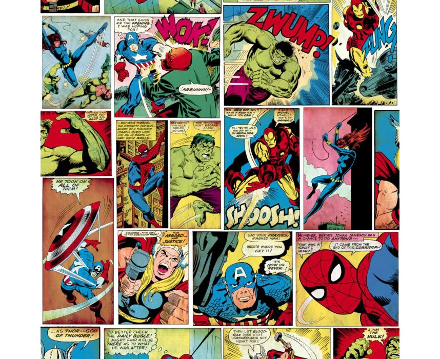 Marvel Comic Strip Wallpaper Multi (159501)