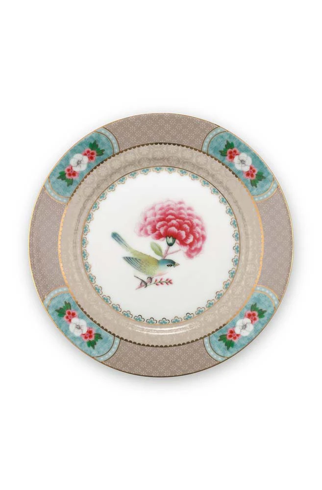 Pip Studio Plate 17cm Khaki Blush Birds