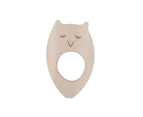 Wooden Story 11cm Owl Soother Baby/Infant 3m+ Sensory Wood Teething Toy Natural