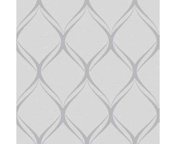 World of Wallpaper Clifton Wave Geometric Wallpaper Grey/Silver (WOW41961)