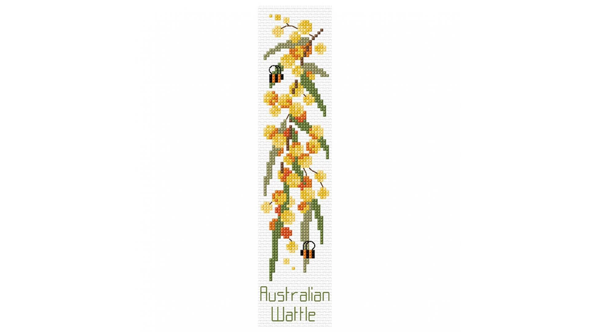 Country Threads GOLDEN WATTLE Book Mark Cross Stitch Kit #FJ-011