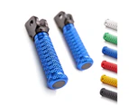 Blue CNC Front Traveller Foot Pegs Fit XV 750 535 1100 Virago VMX1200 V-Max