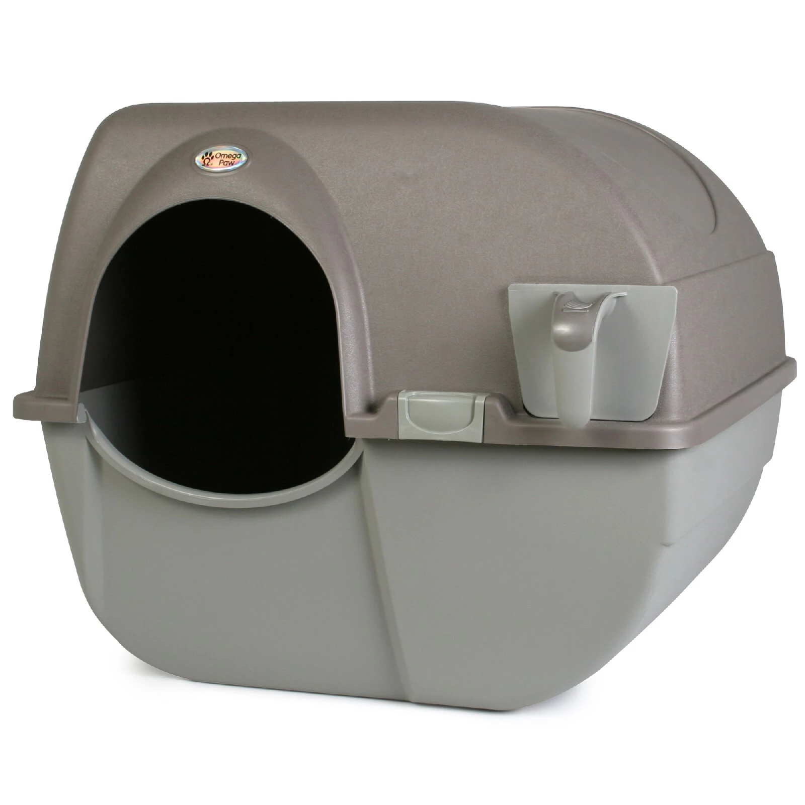 Omega Paw Roll n Clean Easy Clean Covered Cat Litter Box - Regular