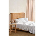 Linen House Nara Bamboo Cotton 400TC White Bed Sheet Set - King