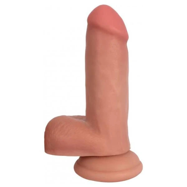 Curve Toys Jock Bareskin 6in Vanilla Dildo With Balls Realistic Pleasure For All Genders (model #2022)