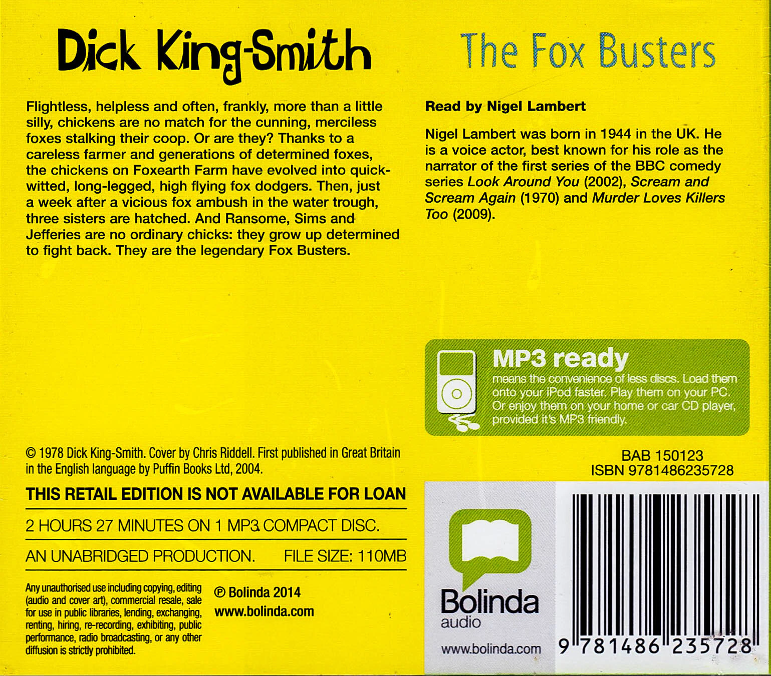 The Fox Busters -Dick King-Smith CD