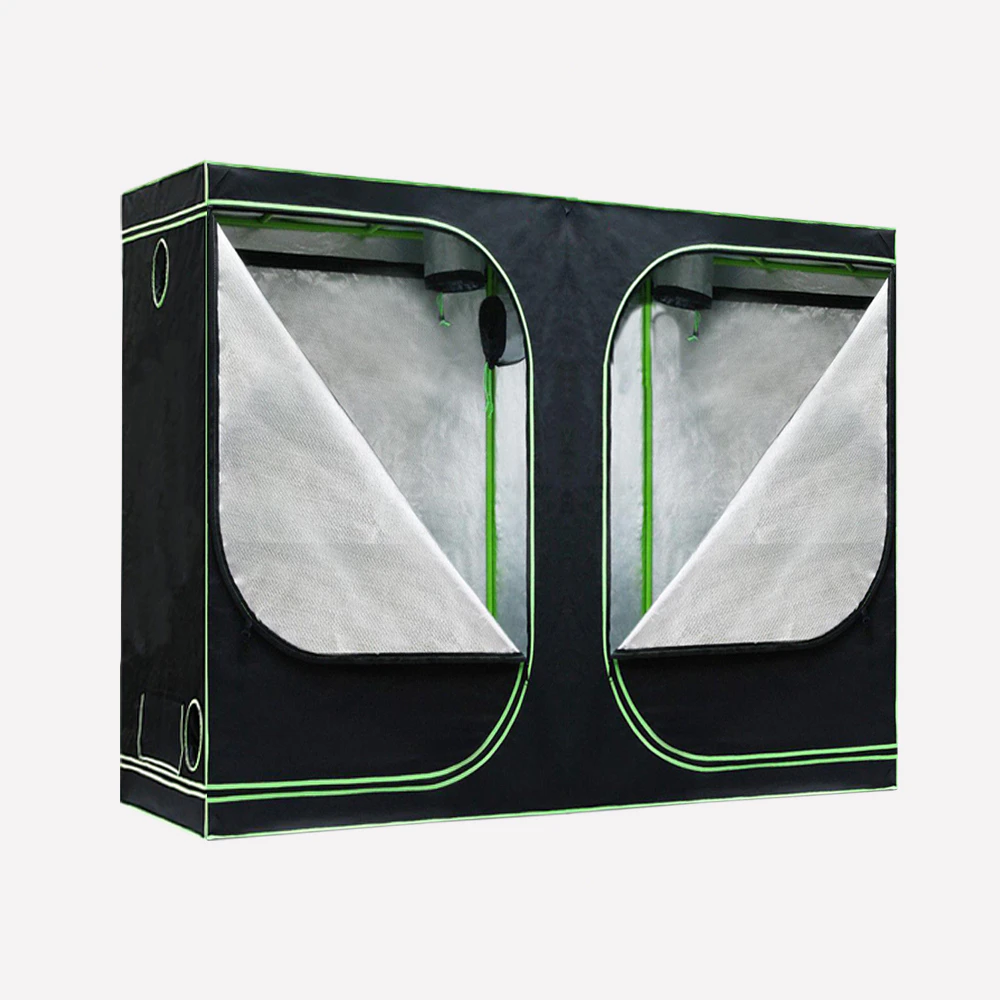 Glasshaus Grow Tent Kits  Size H: 240x120x200cm Real 1680D Oxford Hydroponic Indoor System