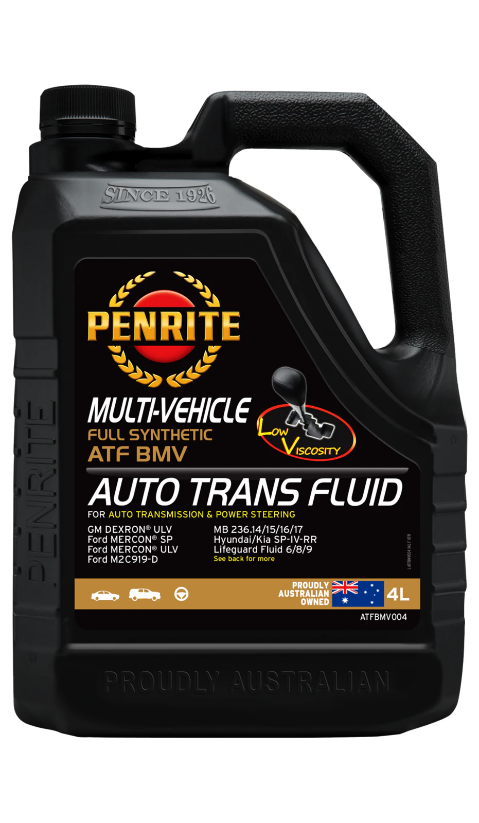 Penrite Atf Bmv Full Synthetic Auto Transmission Fluid  4l  ATFBMV004