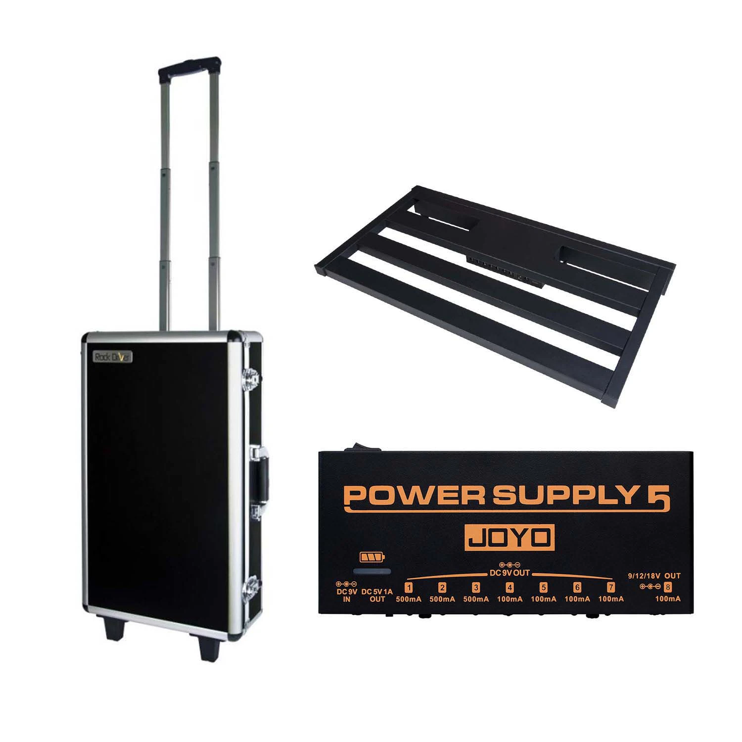 Joyo RD1PK Pedal Case, Pedal Board/Rack & JP05 Power Supply