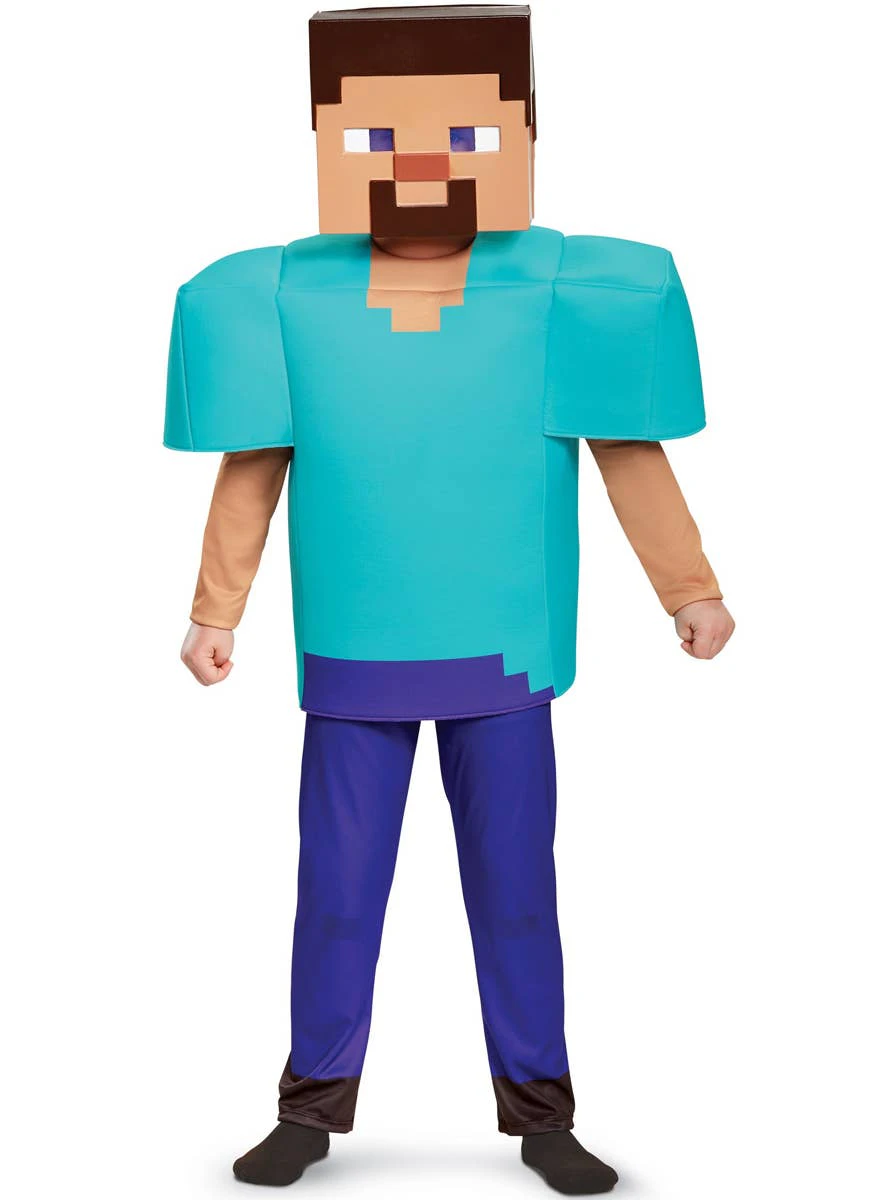 Minecraft Steve Deluxe Boys Fancy Dress Costume Boys