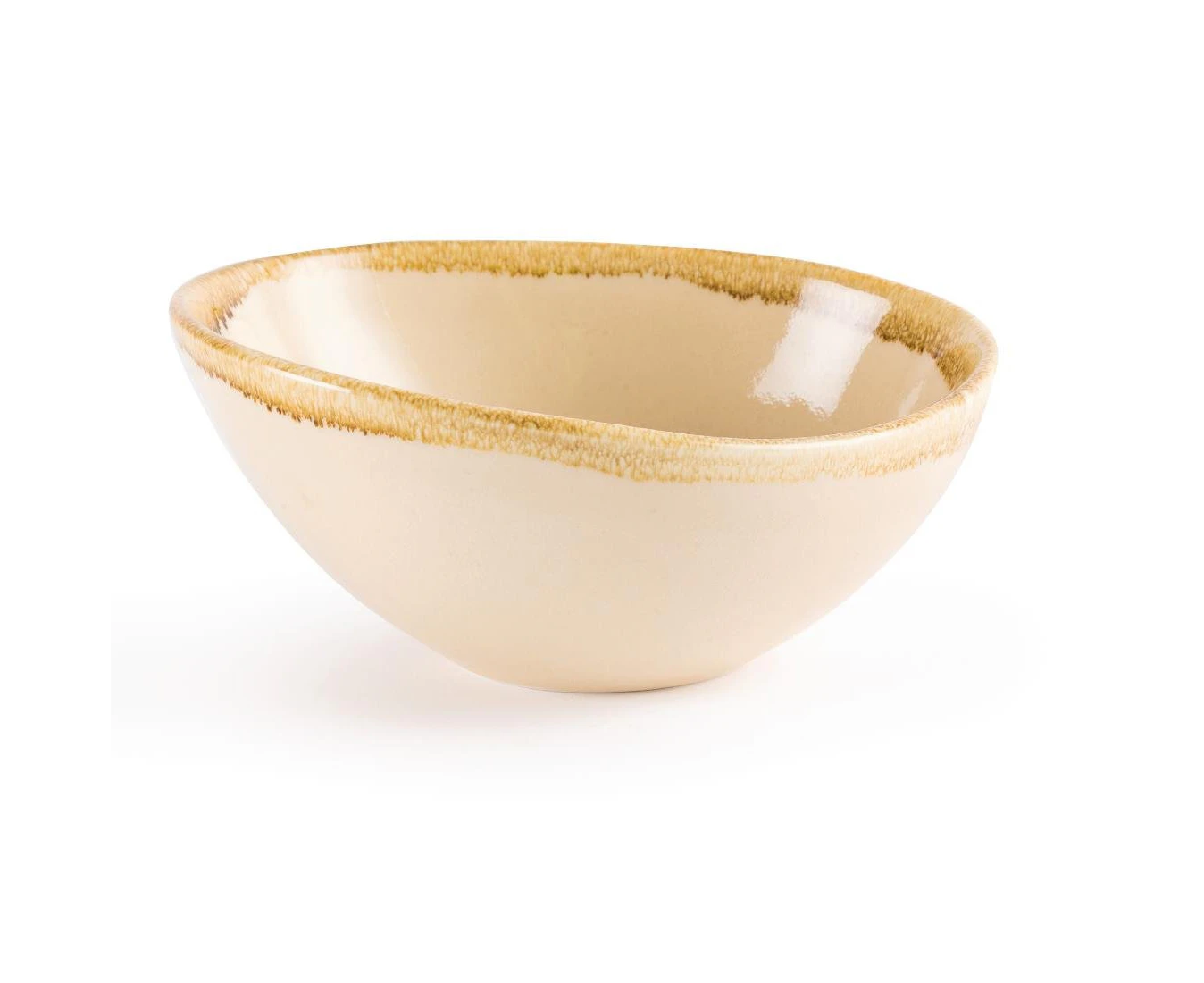 Olympia Kiln Bowl Sandstone Hand Painted Edge Chip Warranty Protected - 165Mm