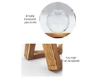 Swing Wooden Stand Hydroponic Plant Container Glass Vase - Type B