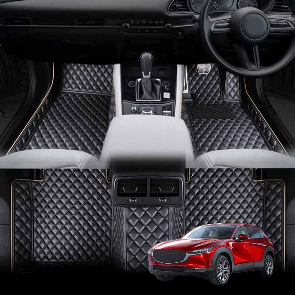 Mazda CX-30 CX30 2019-2025 Premium Custom Made PU Leather Car Mat Floor Liner Carpet Complete Set