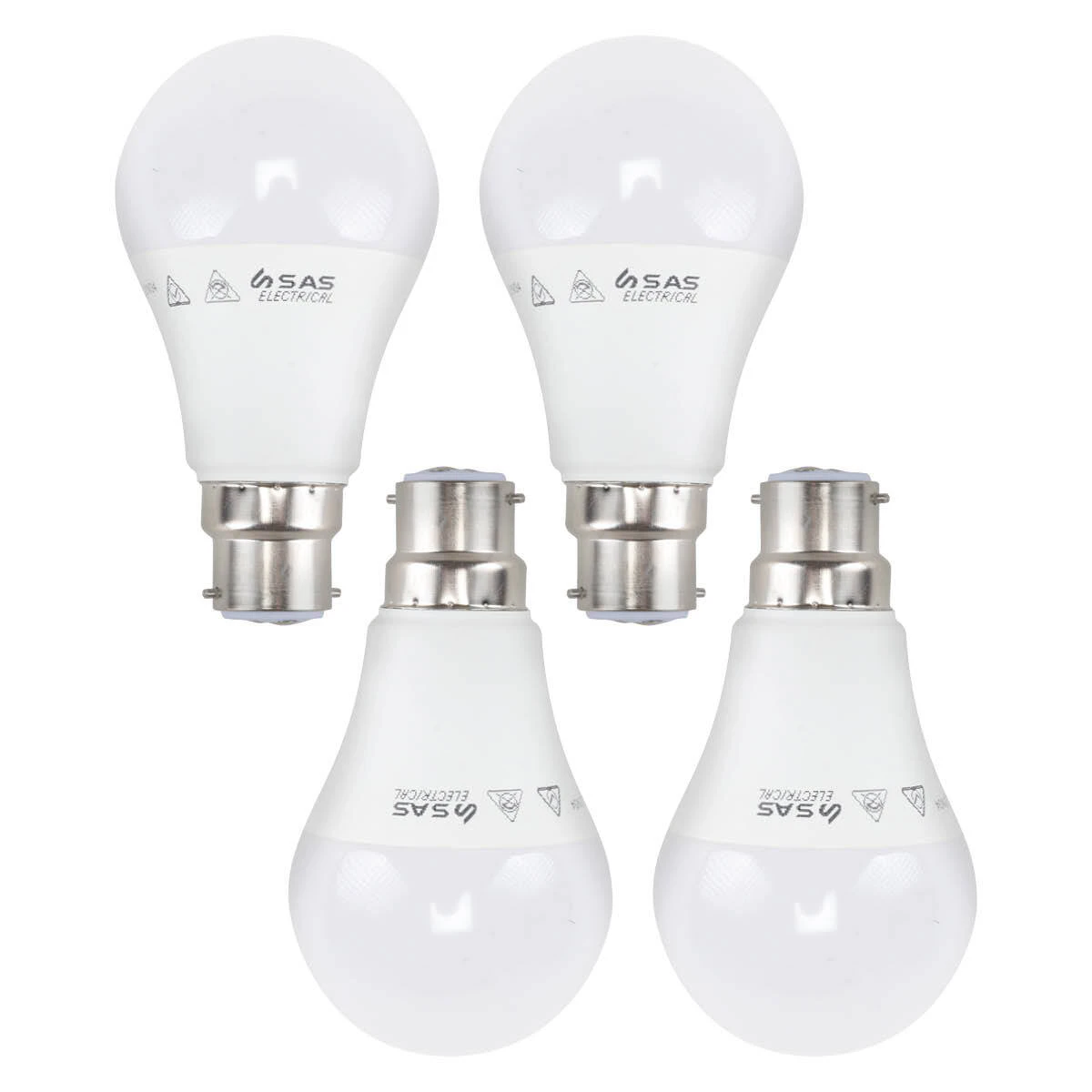 SAS Electrical 4PK Bulb 11W LED Warm White Bayonet B22 Energy Saving