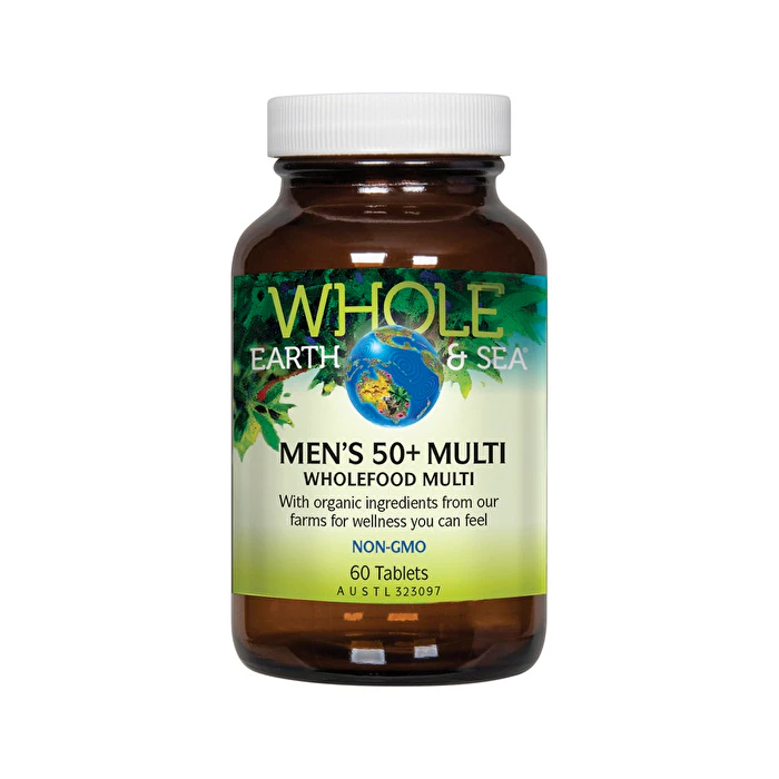 Whole Earth & Sea Men's 50+ Multi (Wholefood Multi) 60t