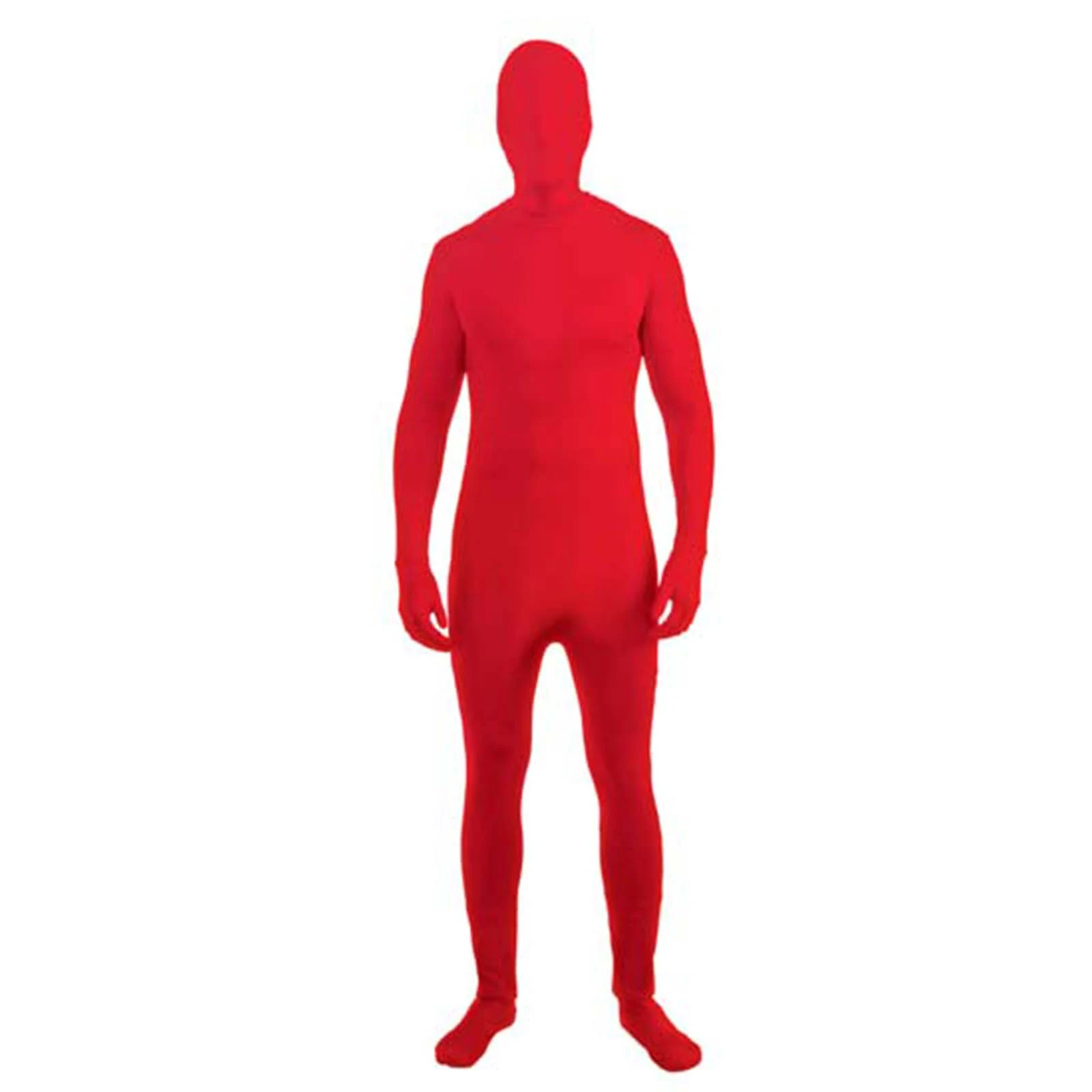 Red Invisible Man Costume (Bodysuit + Hooded Mask) - Adult