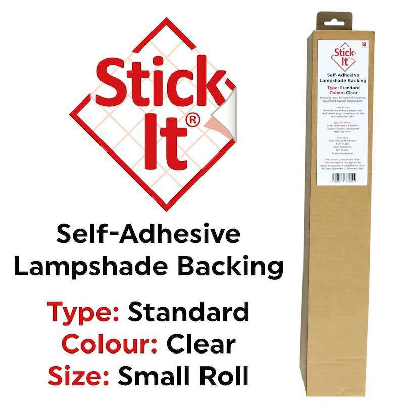 Stick It Lampshade Material (Tube) CLEAR PVC Roll 50cm x 146cm