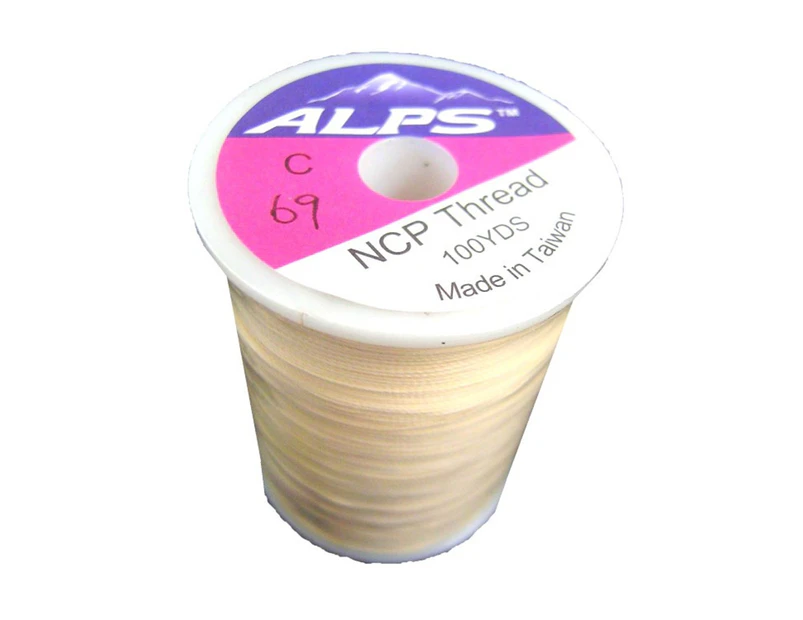 Alps 100yds of Tan Rod Wrapping Thread - Size C (0.2mm) Rod Binding Cotton