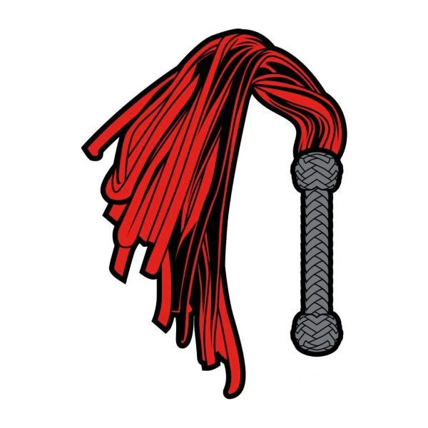 Wood Rocket Flogger Pin Mini Enamel Lapel Pin For Bdsm Enthusiasts Model Fr 001 Unisex Delivers Sensual Pleasure Gray, Red, And Black