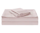 Luxury Cotton 1500TC 3/4 pieces Sheet Set Fitted, Flat Sheet & 1 Pillowcase - Iris Pink