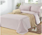 Luxury Cotton 1500TC 3/4 pieces Sheet Set Fitted, Flat Sheet & 1 Pillowcase - Iris Pink