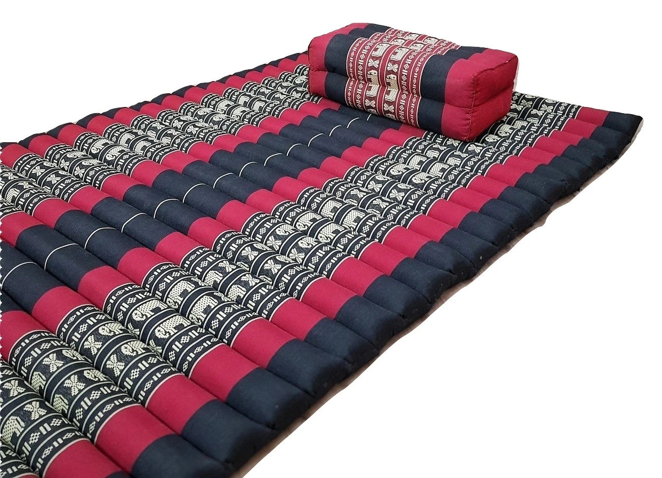 [Free Shipping]Roll Up Foldable Mattress Set Natrual Kapkok Filled Camping Bed RE