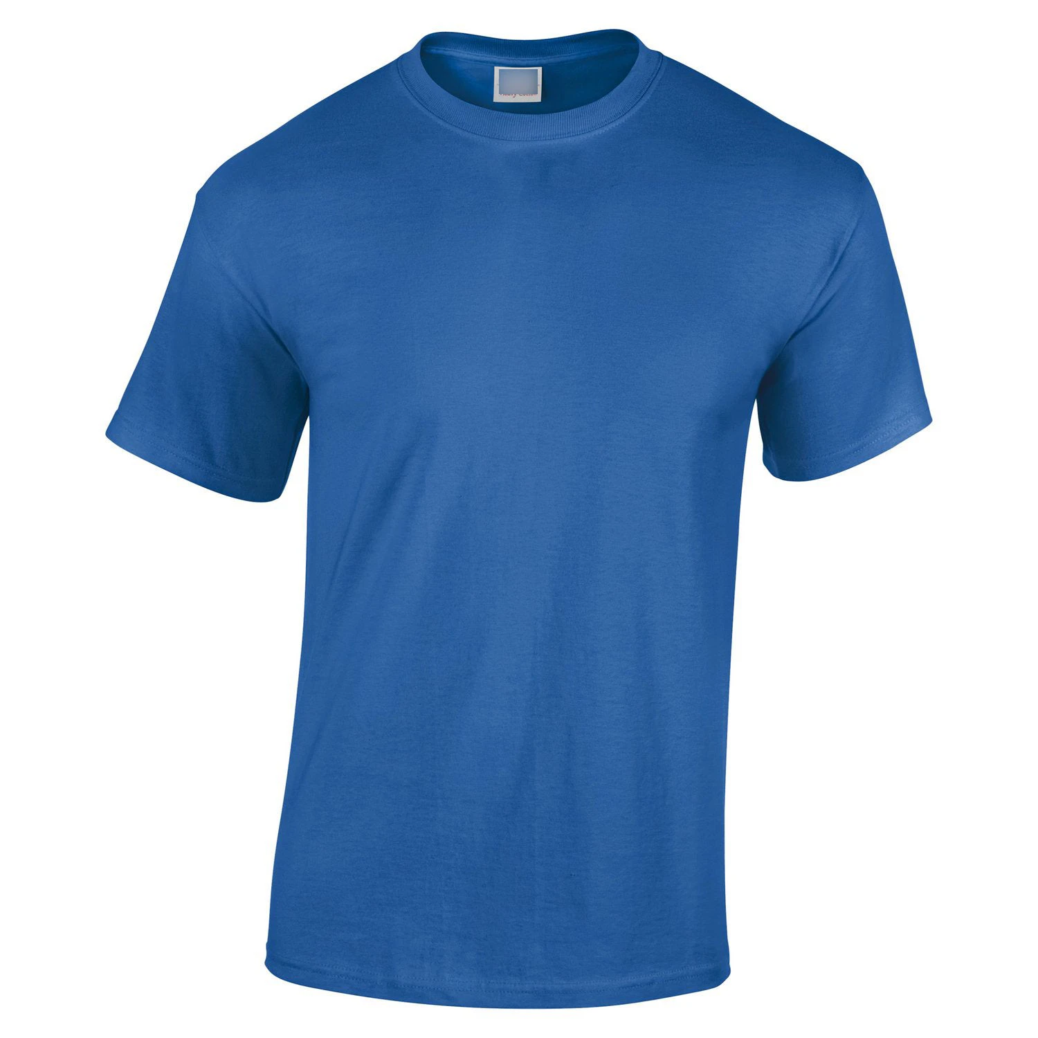 Classic Regular Crew Neck Mens Cotton Blank Plain Basic Tee T-Shirt Tops Short Sleeve - Royal