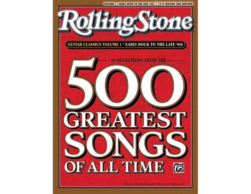Rolling Stone 500 Greatest Songs Vol1 Easy Guitar Tab