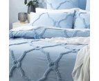 Renee Taylor Moroccan Cotton Chenille European Pillowcase - Sky