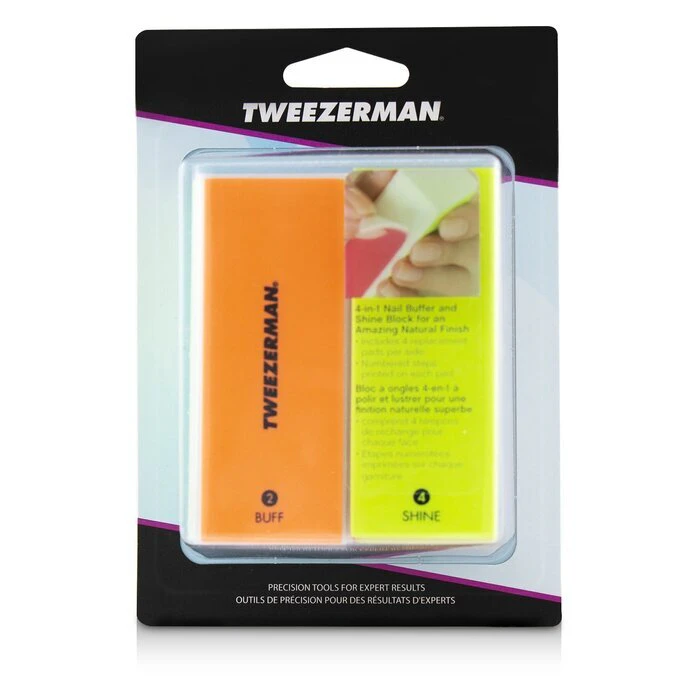 Tweezerman Neon Hot 4 In 1 File, Buff, Smooth & Shine Block  -