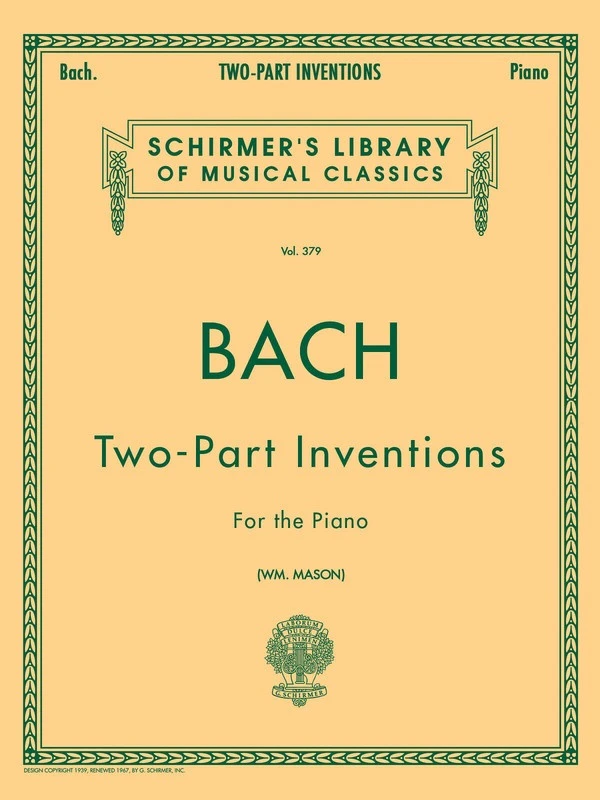 Bach - 15 2 Part Inventions For Piano (Softcover Book)