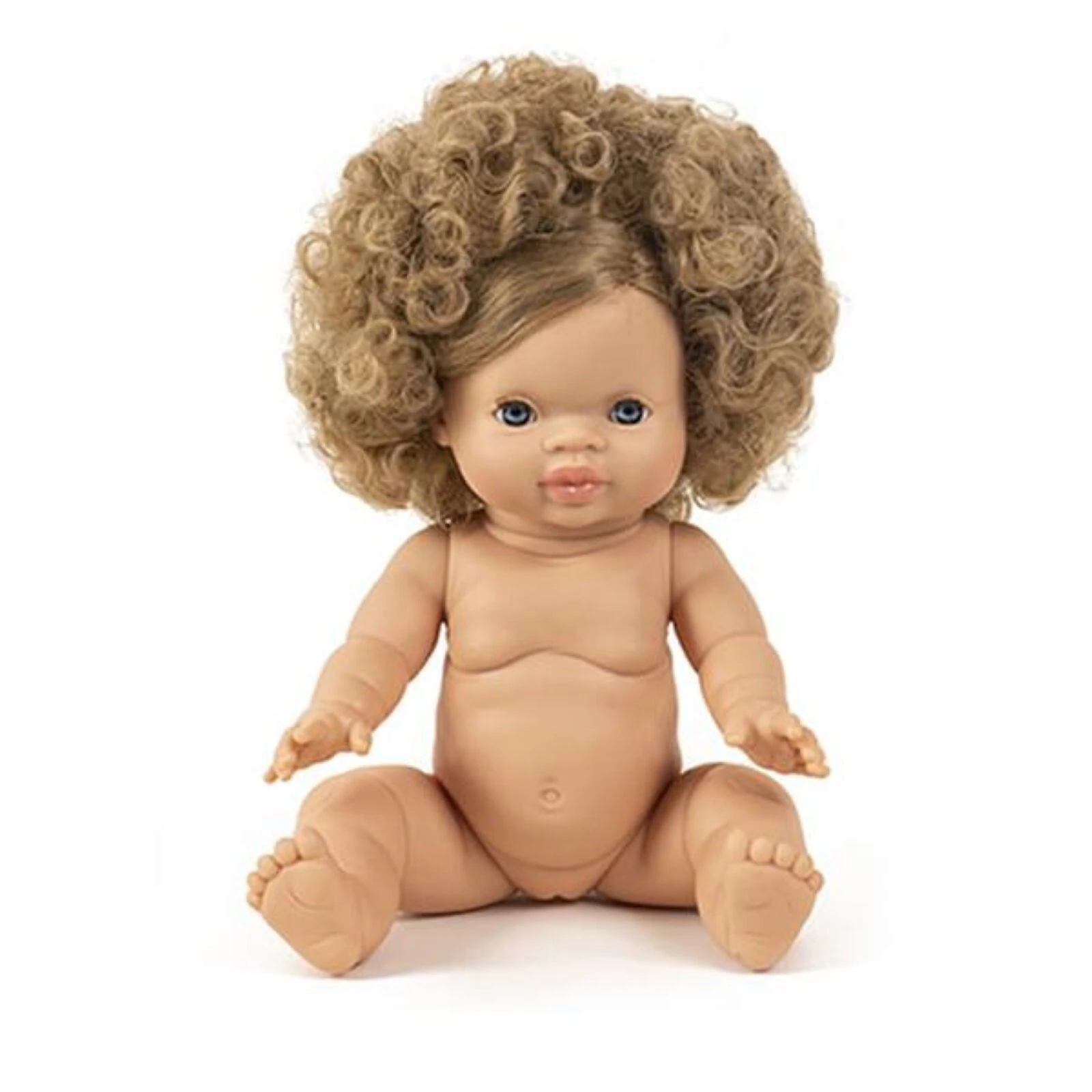 Paola Reina Gordis Minikane Curly Anais Blonde Hair Doll 34cm