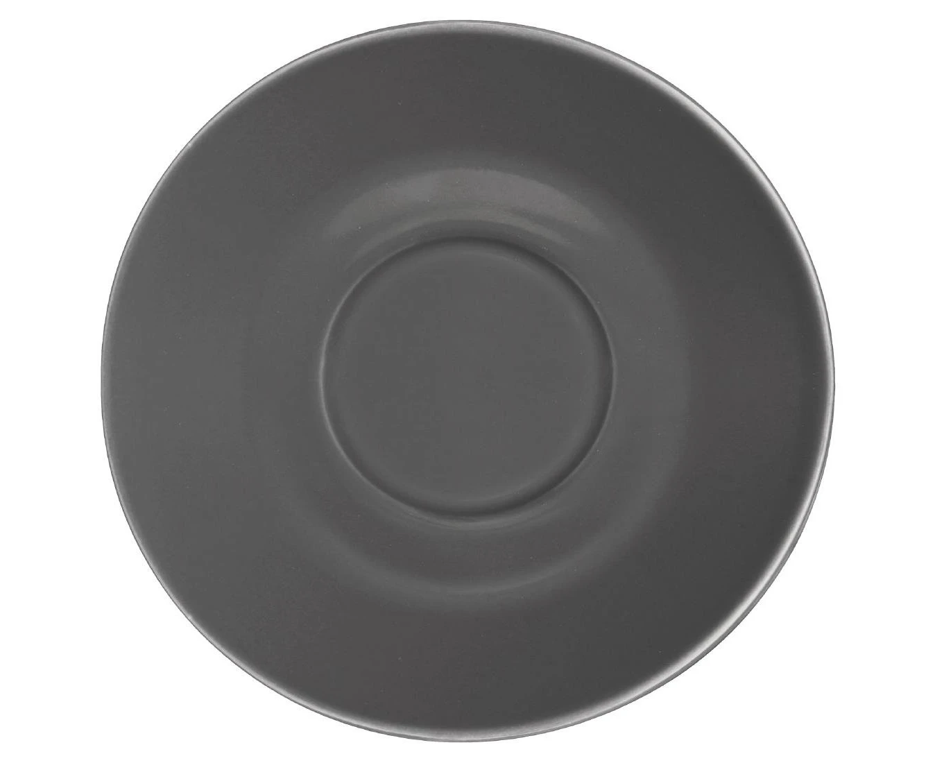 Olympia Cafe Round Saucers 158mm - Charcoal Grey - Stoneware