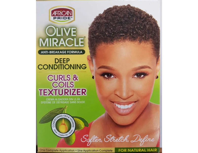 African Pride Olive Miracle Curls & Coils Texturizer Kit