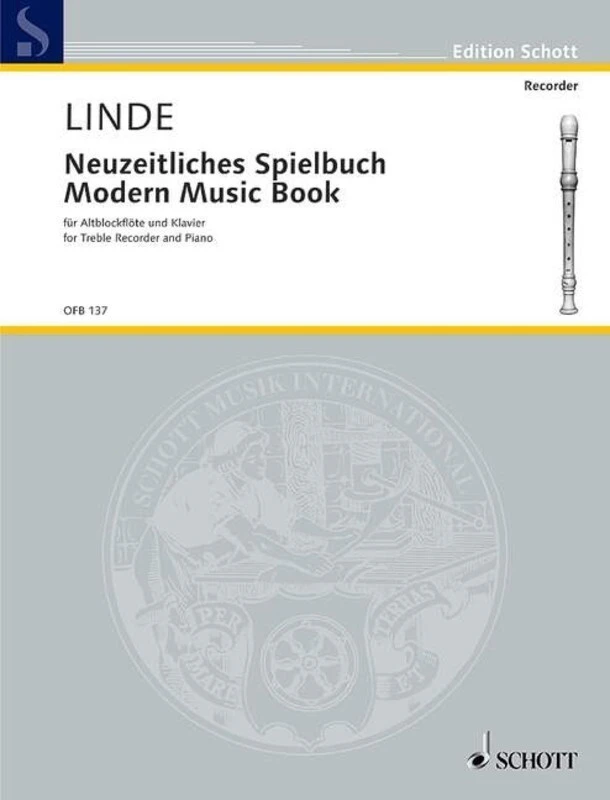 Linde - Modern Music Book Treble Recorder/Piano (Softcover Book)