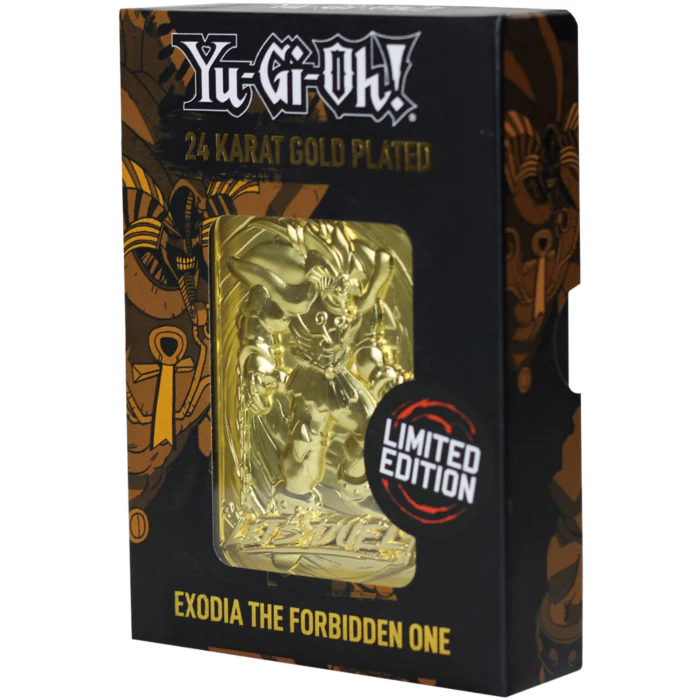 Yu-Gi-Oh! Exodia The Forbidden One 24K Gold Plated Limited Edition Collectible Metal Card