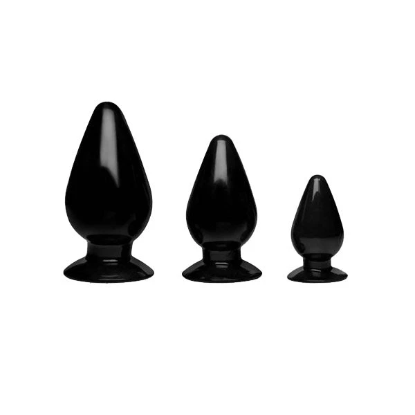 Ms Triple Cones 3pc Anal Plug Set Black