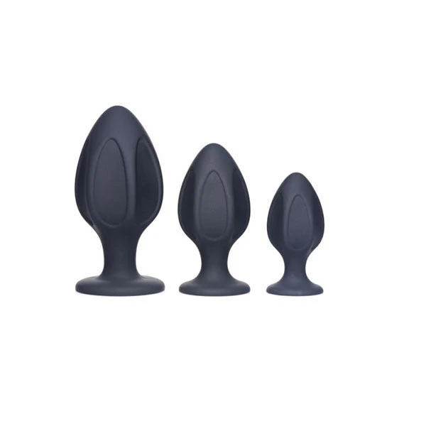 Triple Juicers Silicone Anal Plug Set Black